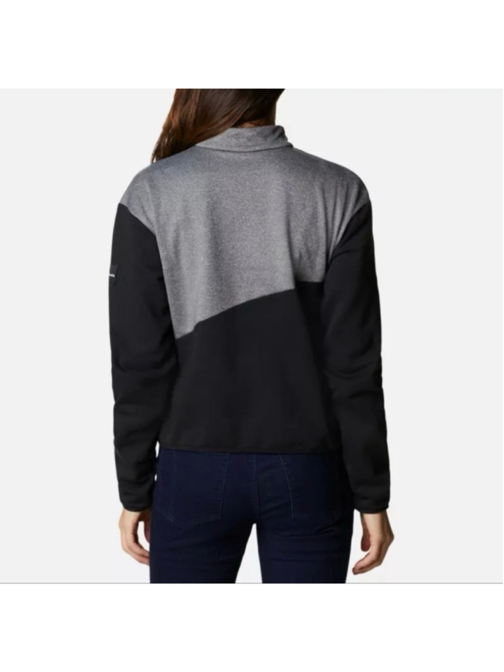 Columbia Lodge Hybrid Pullover Women's Black Gray XL - Picture 3 of 5